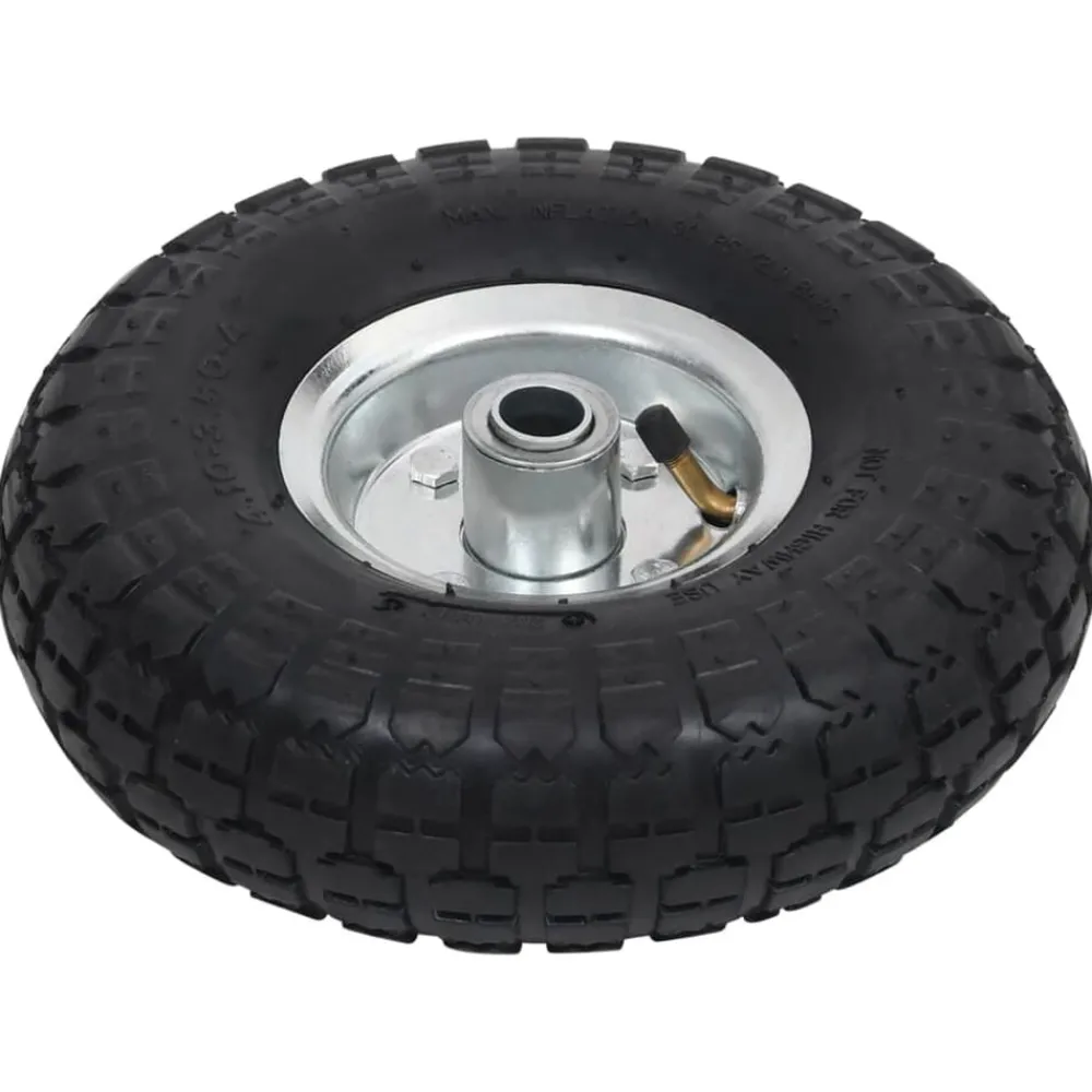 Materiaalbehandeling*vidaXL Steekwagenwielen 4,10/3,50-4 (260x83) rubber 2 st