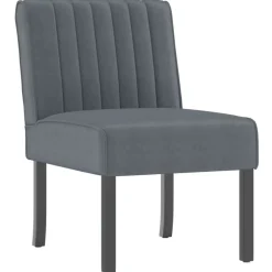 Stoelen*vidaXL Stoel fluweel Donkergrijs