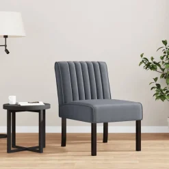 Stoelen*vidaXL Stoel fluweel Donkergrijs