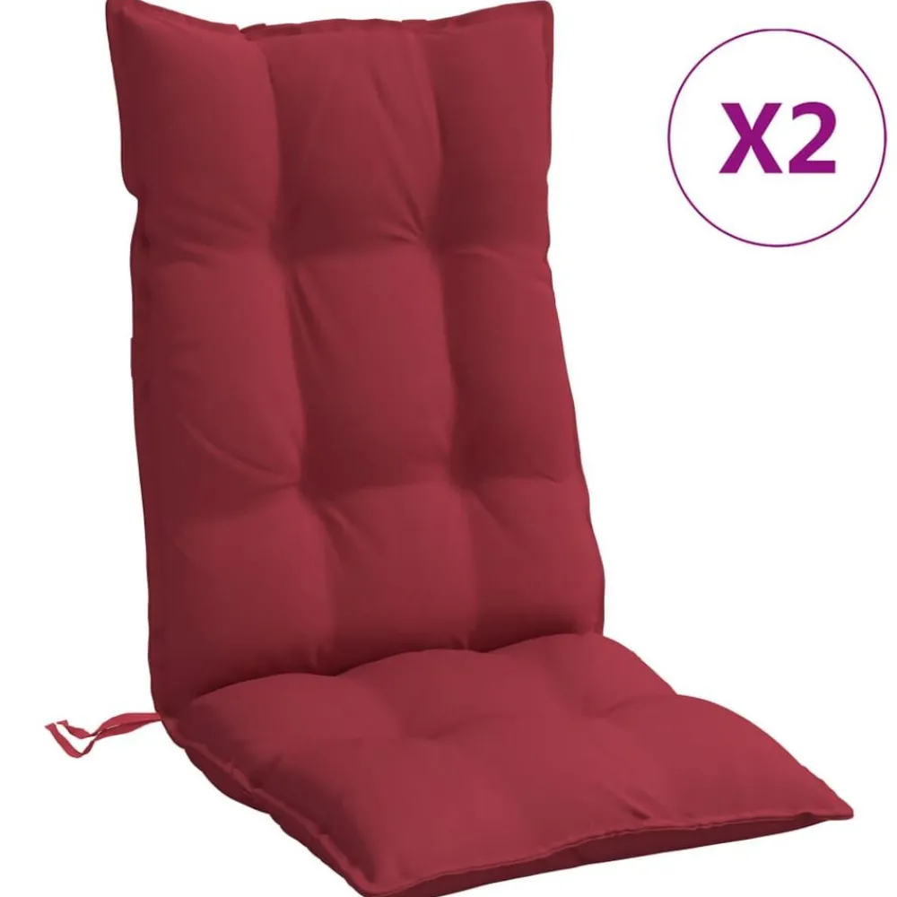 Stoelkussens 2 st hoge rug oxford stof>vidaXL Online