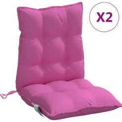 Woon- & Tuinaccessoires*vidaXL Stoelkussens 2 st lage rug oxford stof Roze