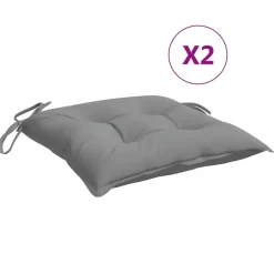 Woon- & Tuinaccessoires*vidaXL Stoelkussens 2 st 40x40x7 cm oxford stof Grijs