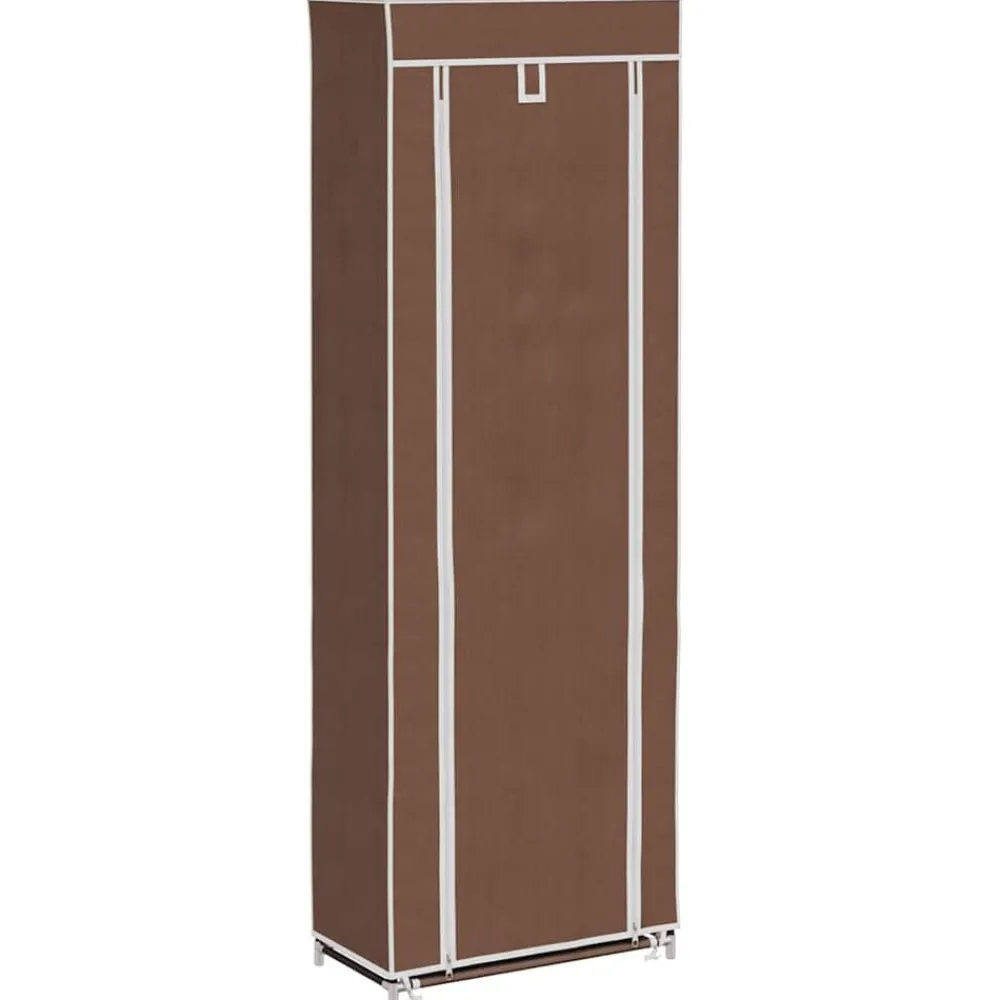 Huishoudelijke Benodigdheden*vidaXL Stoffen schoenenrek met hoes 162 x 57 x 29 cm Bruin