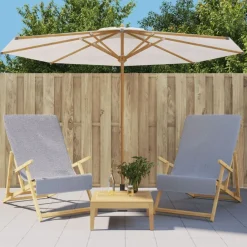 Linnengoed*vidaXL Strandhanddoeken 2 st 400 g/m² 60x135 cm stof Grijs