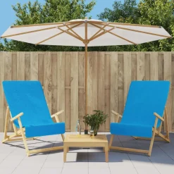 Linnengoed*vidaXL Strandhanddoeken 2 st 400 g/m² 60x135 cm stof Turquoise