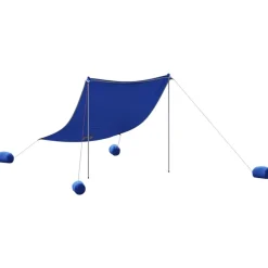 Buitensport*vidaXL Strandluifel met zandankers 214x236 cm Blauw