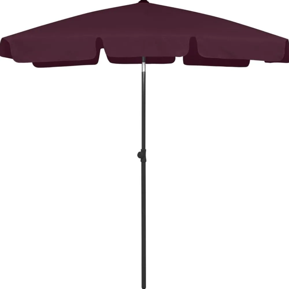 Tuin & Gazon*vidaXL Strandparasol 180x120 cm Bordeauxrood