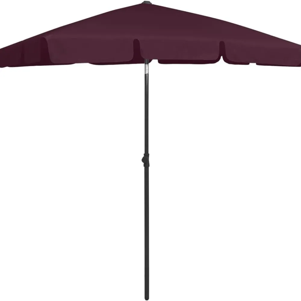Tuin & Gazon*vidaXL Strandparasol 180x120 cm Bordeauxrood