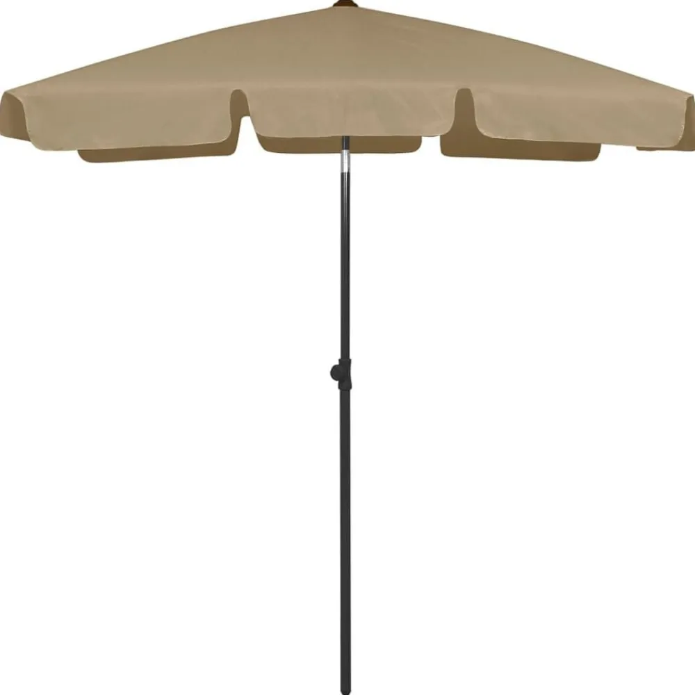 Tuin & Gazon*vidaXL Strandparasol 180x120 cm Taupe