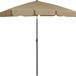 Tuin & Gazon*vidaXL Strandparasol 180x120 cm Taupe