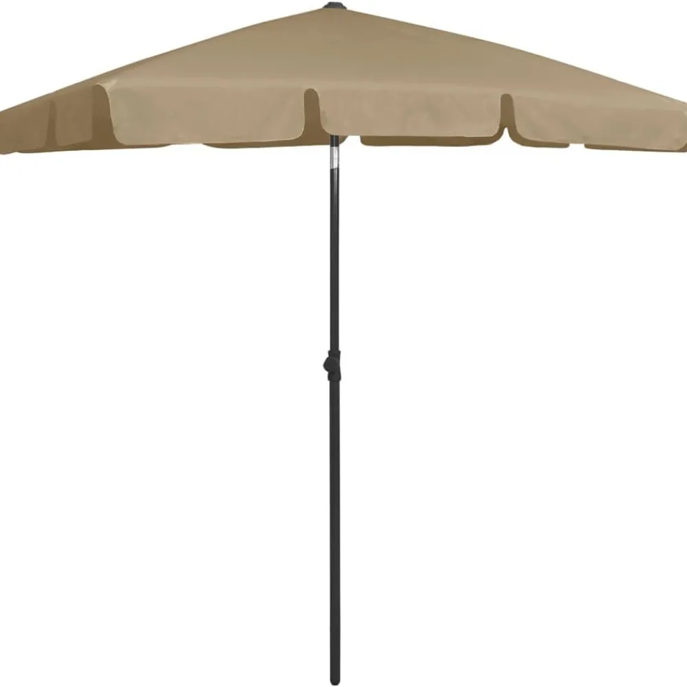 Tuin & Gazon*vidaXL Strandparasol 180x120 cm Taupe