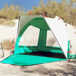 Buitensport*vidaXL strandtent 2-persoons waterdicht snelontgrendeling Zeegroen