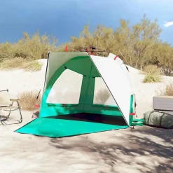Buitensport*vidaXL strandtent 2-persoons waterdicht snelontgrendeling Zeegroen