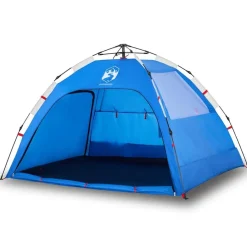 Strandtent 2-persoons waterdicht snelontgrendeling azuur>vidaXL New