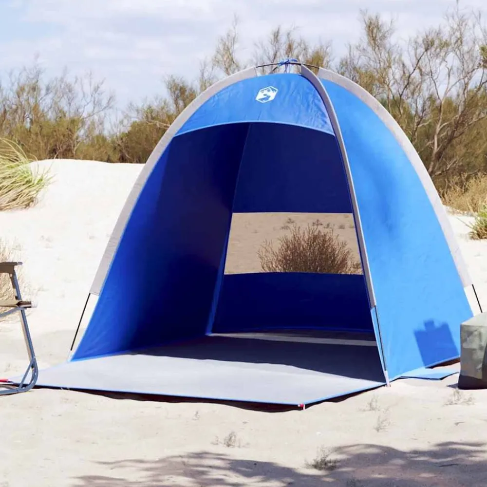 Buitensport*vidaXL Strandtent 3-persoons waterdicht azuur Blauw