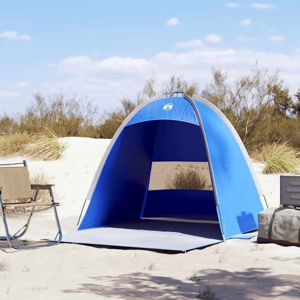 Buitensport*vidaXL Strandtent 3-persoons waterdicht azuur Blauw