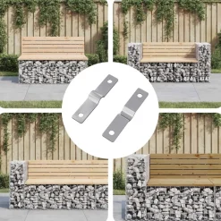 Bouwbeslag*vidaXL Strijkplaat 2 pcs Zilver 50 x 10 x 1,2 mm IJzer