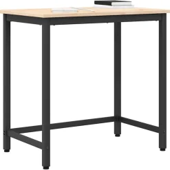 Tafel 80 x 50 x 77 cm Engineered hout en staal><noscript><img width=