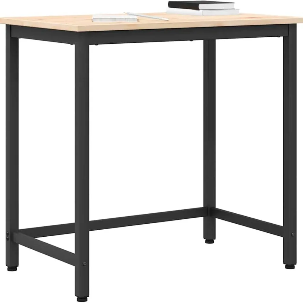 Tafel 80 x 50 x 77 cm Engineered hout en staal>vidaXL Hot