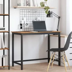 Kantoormeubelen*vidaXL Tafel Oudhout 80 x 50 x 76,5 cm Engineered hout en staal Oud hout