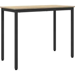 Tafel 100 x 50 x 76,5 cm Engineered hout en staal>vidaXL Online