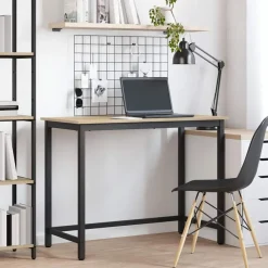 Tafel 80 x 50 x 76,5 cm Engineered hout en staal>vidaXL New