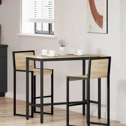 Tafel 100 x 50 x 90,5 cm Engineered hout en staal>vidaXL New
