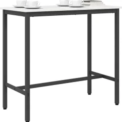 Tafels*vidaXL Tafel 100 x 50 x 91 cm Engineered hout en staal Wit