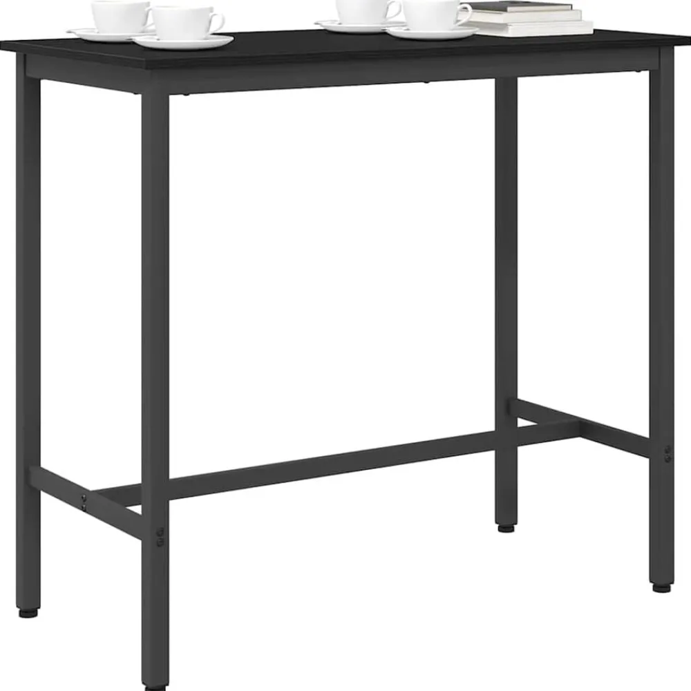 Tafel 100 x 50 x 90,5 cm Engineered hout en staal>vidaXL Outlet