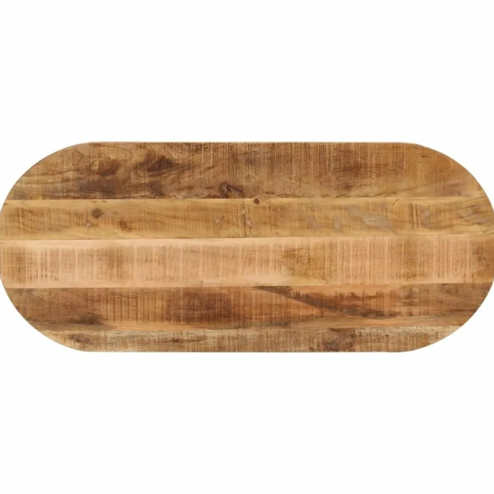Tafelblad ovaal 80x40x3,8 cm massief ruw mangohout>vidaXL Hot