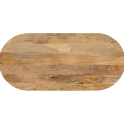 Tafelaccessoires*vidaXL Tafelblad ovaal 80x40x3,8 cm massief mangohout Mangohout (naturel)