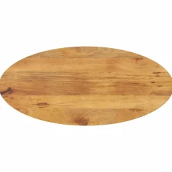Tafelaccessoires*vidaXL Tafelblad ovaal 140x50x3,8 cm massief mangohout Mangohout (eikenafwerking)