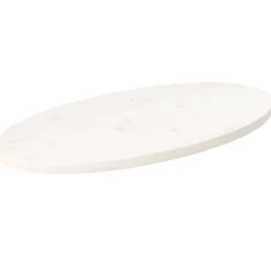 Tafelaccessoires*vidaXL Tafelblad ovaal 70x35x2,5 cm massief grenenhout Wit