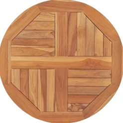 Tafelaccessoires*vidaXL Tafelblad rond 2,5 cm 60 cm massief teakhout