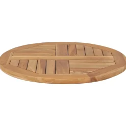 Tafelaccessoires*vidaXL Tafelblad rond 2,5 cm 60 cm massief teakhout