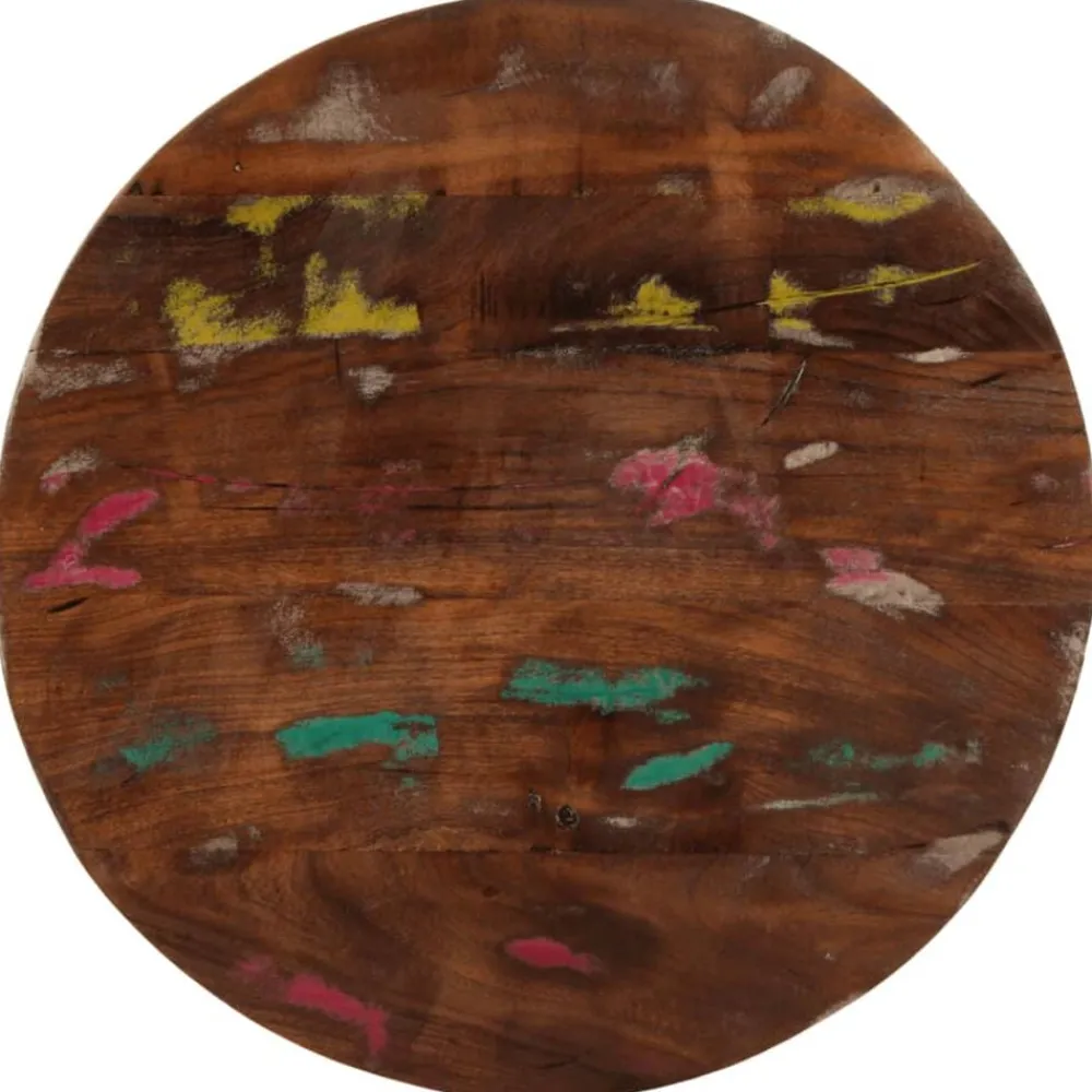 Tafelaccessoires*vidaXL Tafelblad rond Ø 40x3,8 cm massief gerecycled hout Gerecycled hout (meerkleurig)