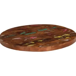 Tafelaccessoires*vidaXL Tafelblad rond Ø 40x3,8 cm massief gerecycled hout Gerecycled hout (meerkleurig)