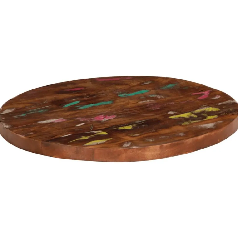 Tafelaccessoires*vidaXL Tafelblad rond Ø 40x3,8 cm massief gerecycled hout Gerecycled hout (meerkleurig)