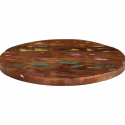 Tafelaccessoires*vidaXL Tafelblad rond Ø 40x3,8 cm massief gerecycled hout Gerecycled hout (meerkleurig)