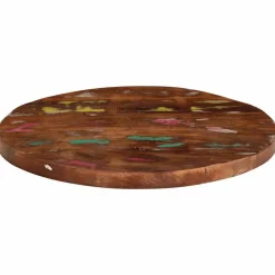 Tafelblad rond Ø 40x2,5 cm massief gerecycled hout><noscript><img width=