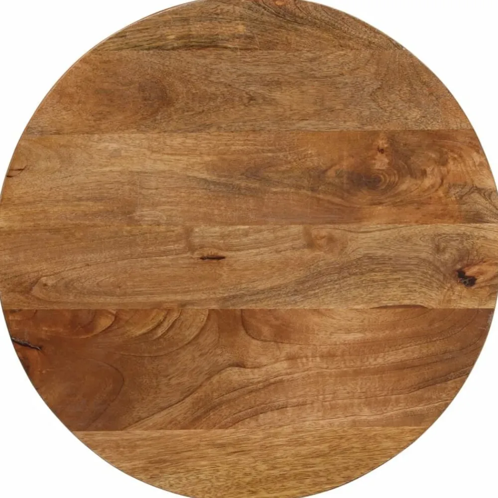 Tafelblad rond Ø 40x3,8 cm massief ruw mangohout>vidaXL New