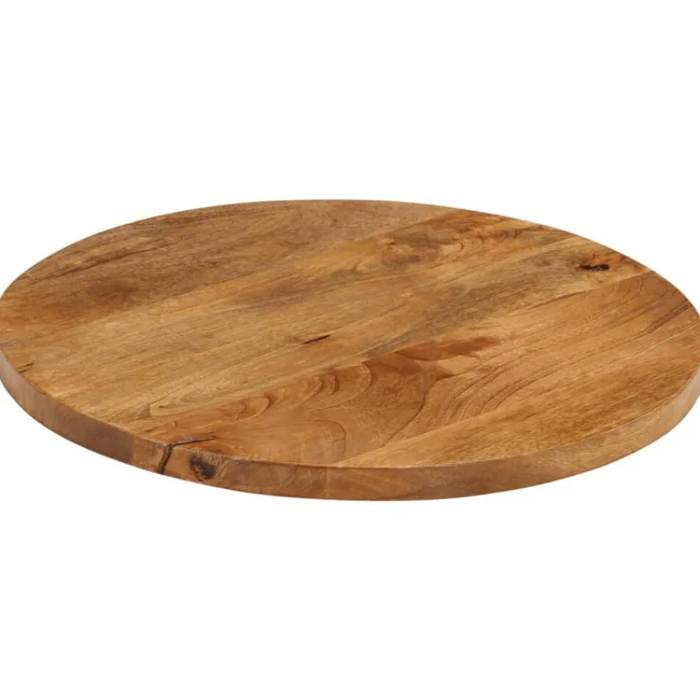 Tafelblad rond Ø 40x3,8 cm massief ruw mangohout>vidaXL New