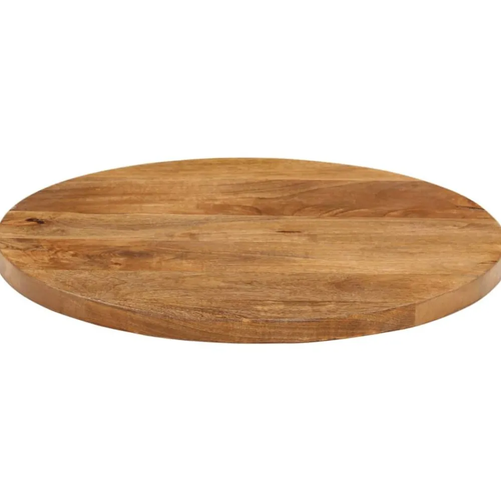 Tafelblad rond Ø 40x3,8 cm massief ruw mangohout>vidaXL New