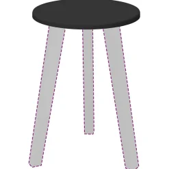 Tafelblad Ø 30 x 1,5 cm Bewerkt hout><noscript><img width=