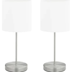 Verlichting*vidaXL Tafellampen 2 st met aanraakknop E14 wit