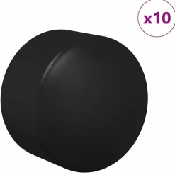 Tafelvoetbal Tafelkappen 10 pcs Zwart 1,9 x 1,9 x 1,6 cm PP><noscript><img width=