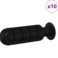 Binnenspelletjes*vidaXL Tafelvoetbalhandvatten 10 pcs Zwart 2,8 x 2,8 x 9,3 cm PP