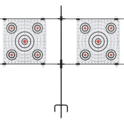 Buitensport*vidaXL Targetkaartstandaard met schietkaarten 78x76 cm staal
