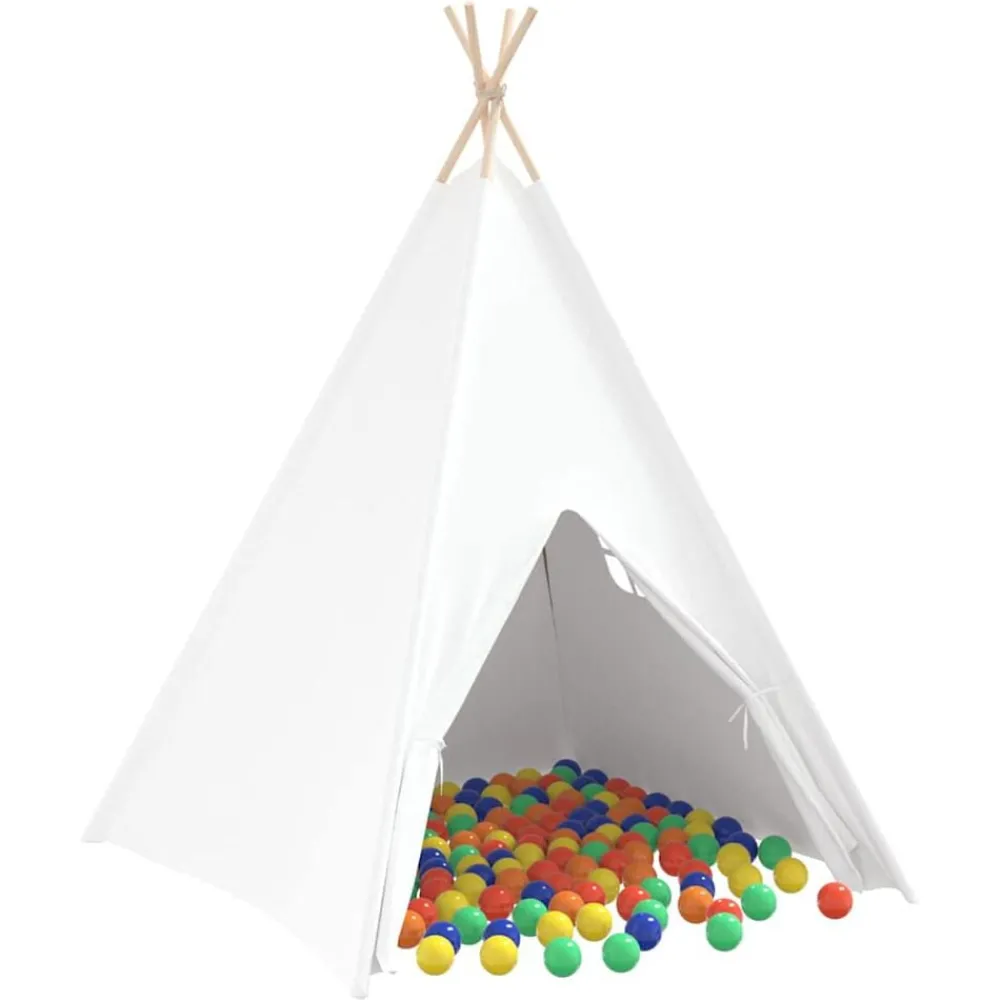 Teepee Tent Wit 120 x 120 x 150 cm Stof en Plastic>vidaXL Discount