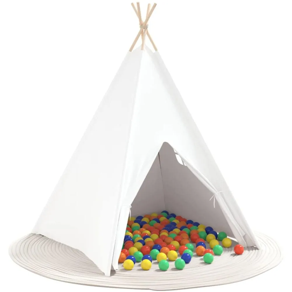 Teepee Tent Wit 120 x 120 x 150 cm Stof en Plastic>vidaXL Discount